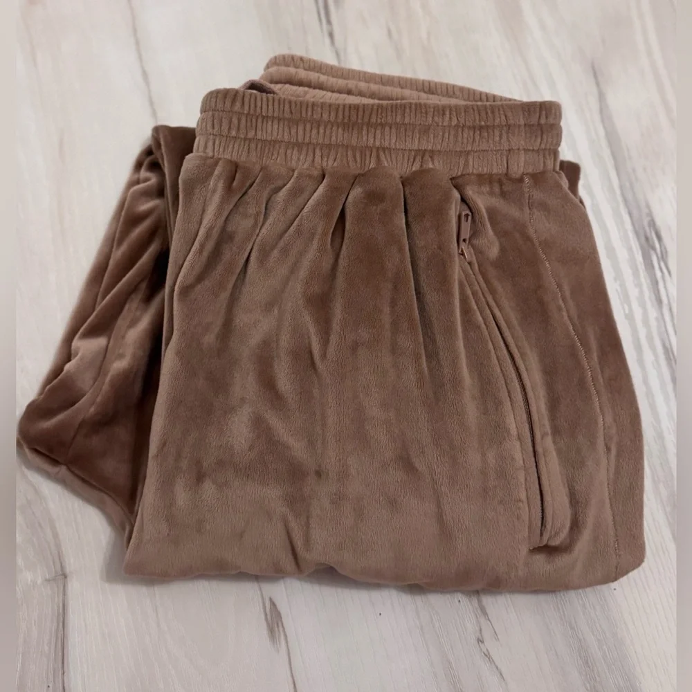 Skims mauve/brown Velour Jogger sweat Pants - Picture 2 of 7